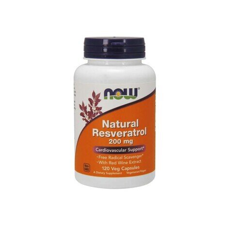 Now Foods Natural Trans Resveratrol 200 Mg 120 Capsule